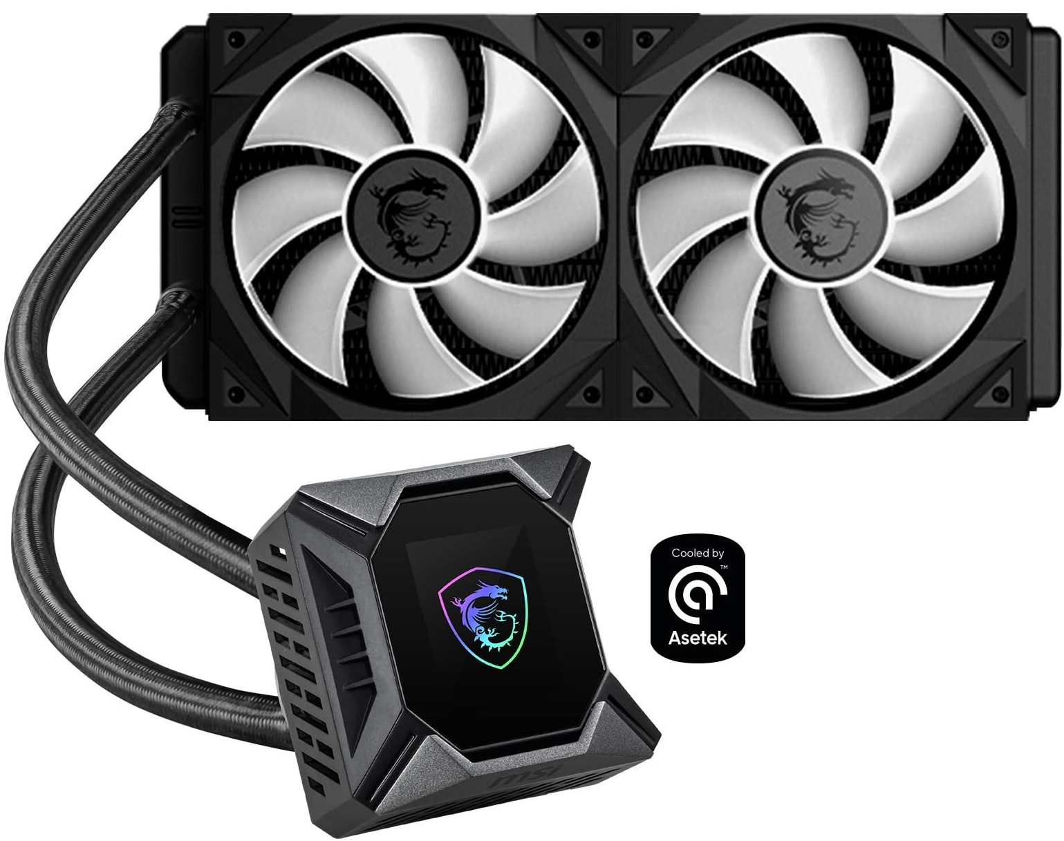 Система рідинного охолодження MSI MPG CORELIQUID K240 / 240mm / 2500 RPM / 2.4" LCD / Intel / AMD / Black, фото №4