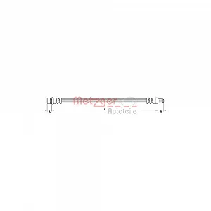 Тормозной шланг METZGER 4110897 для CITROËN PEUGEOT, передняя ось слева - Фото 1