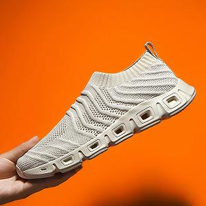 Кроссовки мужские Лето 2022 Hollow Fly Woven Легкие Дышащие Удобные Decompression Fashion Sports Running Lift synthetic.ua - Фото 1