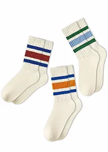 Жіночі шкарпетки в стилі ретро Смугасті Розмір 36-44 - Фото 1