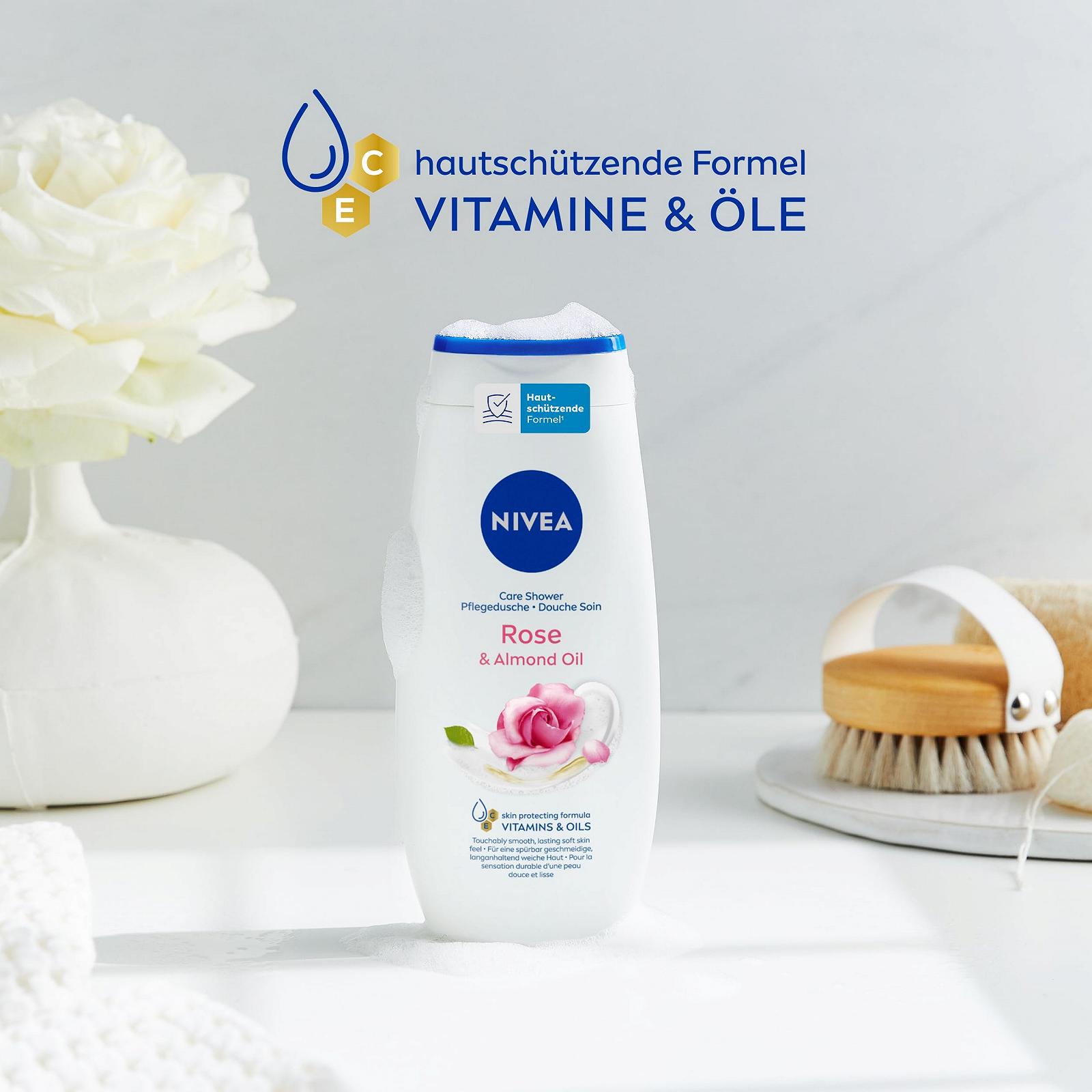 Гель для душа NIVEA Rose & Almond Oil pH-нейтральный 250 мл, фото №4