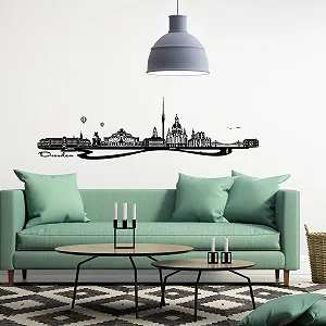 Наклейка на стену Wandkings Панорама Дрездена Виниловая 125 x 35 см synthetic.ua - Фото 1