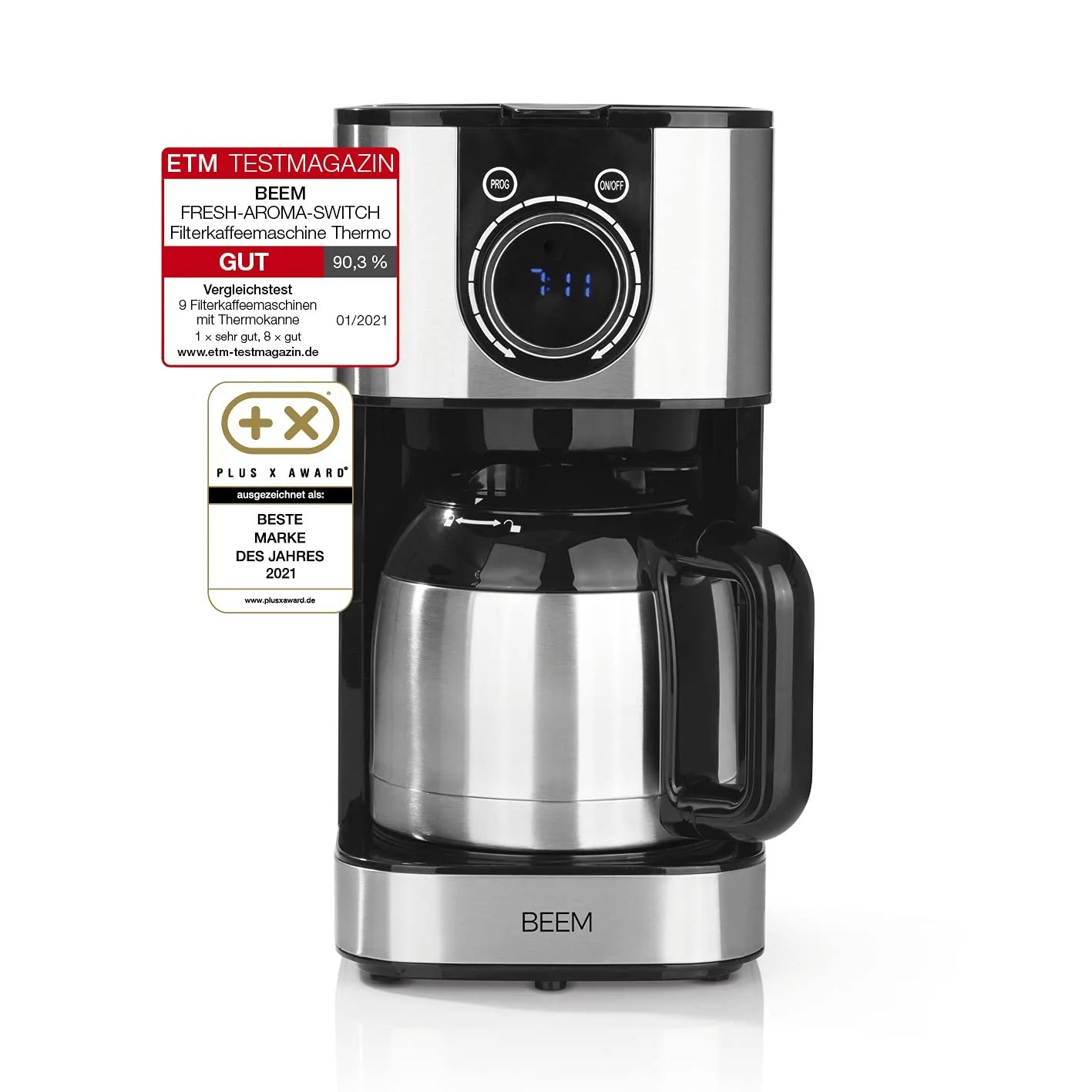 Капельная кофеварка BEEM FRESH-AROMA-SWITCH 1 л 800 Вт 4-8 чашек нержавеющая сталь, фото №1