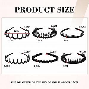 Набор пластиковых обручей для волос 6шт. synthetic.ua - Фото 1