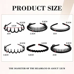 Набор пластиковых обручей для волос 6шт. synthetic.ua - Фото 1