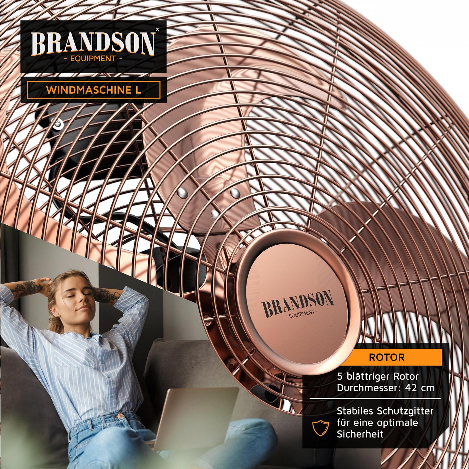 Вентилятор Brandson напольный, 50 см, медный, фото №6