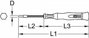 Отвертка прецизионная KS Tools 500.7130 Hex 2 мм цена на synthetic.ua - Фото 1 Отвертка прецизионная KS Tools 500.7130 Hex 2 мм synthetic.ua - Фото 1