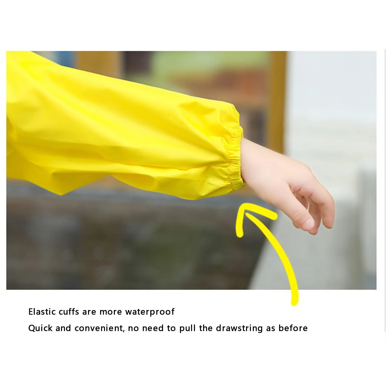 Дитячий дощовик WERNZATT Динозавр з сумкою для зберігання, багаторазове пончо з капюшоном, фото №5