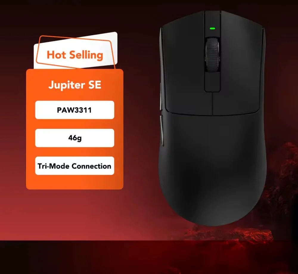 Ігрова мишка KYSONA Jupiter SE Black PAW3311 24000DPI 1000Гц, фото №2