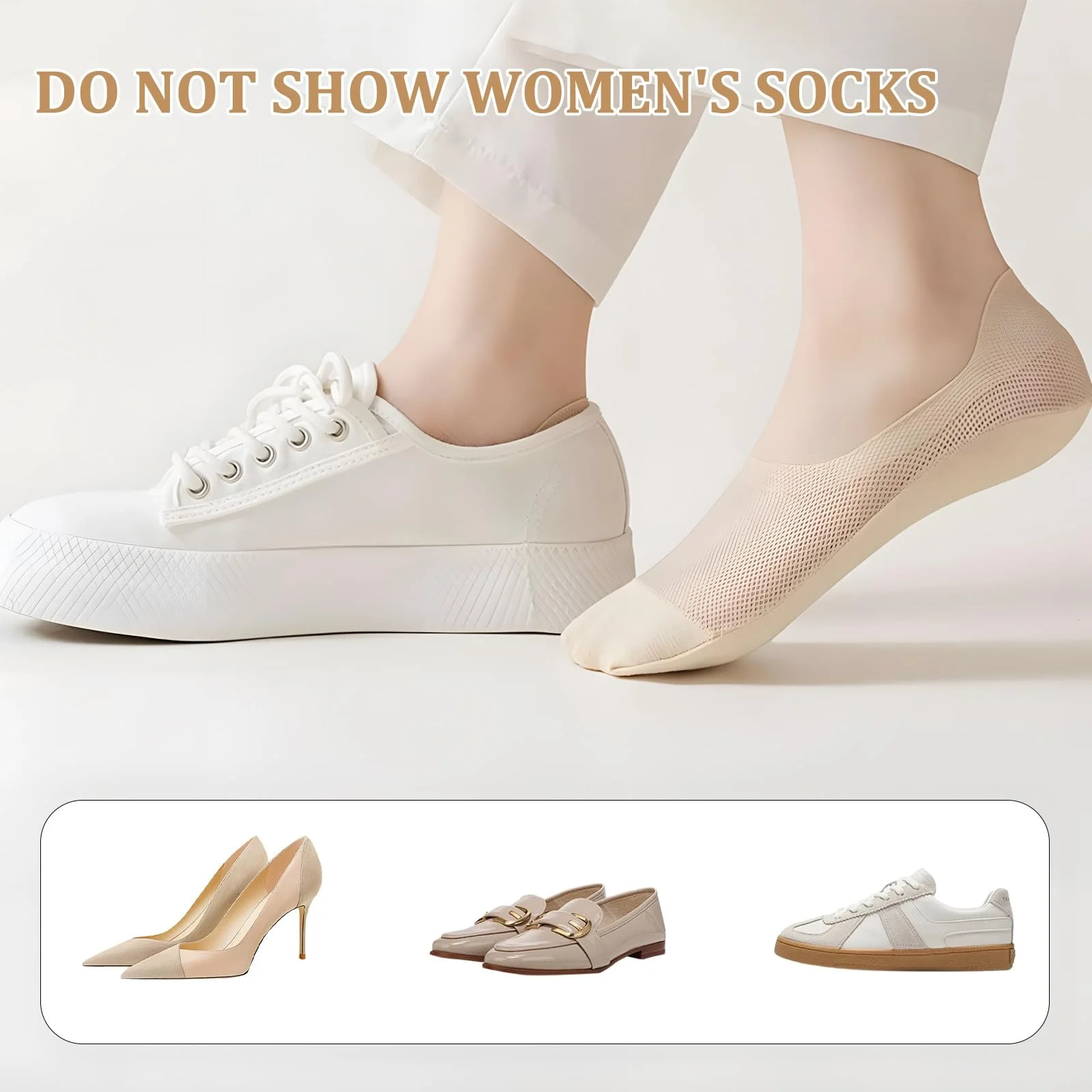 Носки Балетки Без бренда Без серии Без модели Нескользящие Телесный цвет, Черный, черный (6 пар), фото №7 Носки Балетки Без бренда Без серии Без модели Нескользящие Телесный цвет, Черный, черный (6 пар), фото №7