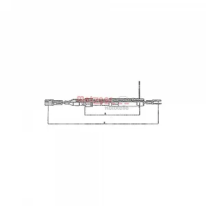 Трос стояночного тормоза METZGER 10.943 для MERCEDES-BENZ задний левый - Фото 1