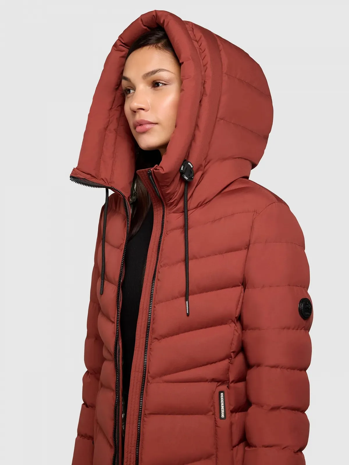 Зимове пальто khujo Ingram4-YM, дуже довге, стьобане, з високим коміром і капюшоном, фото №5 Зимове пальто khujo Ingram4-YM, дуже довге, стьобане, з високим коміром і капюшоном, фото №5