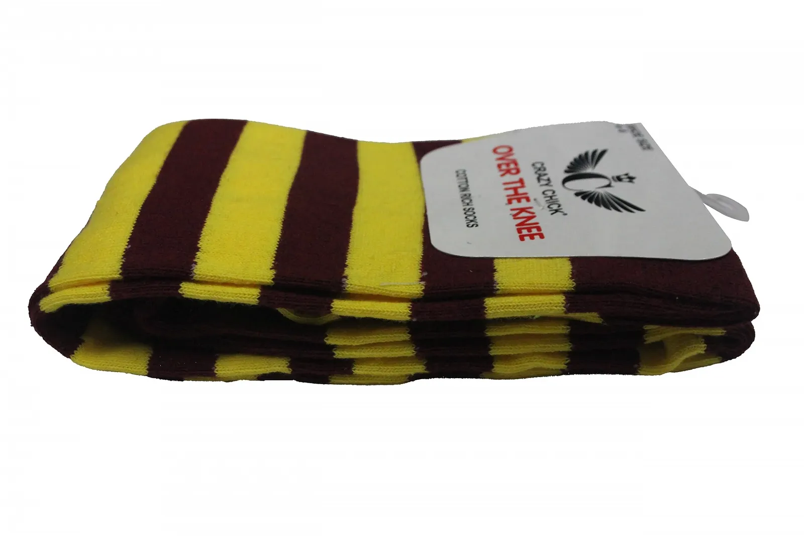 Довгі шкарпетки Crazy Chick для дівчат, смугасті вище коліна, різні кольори, розмір 4-6, фото №6