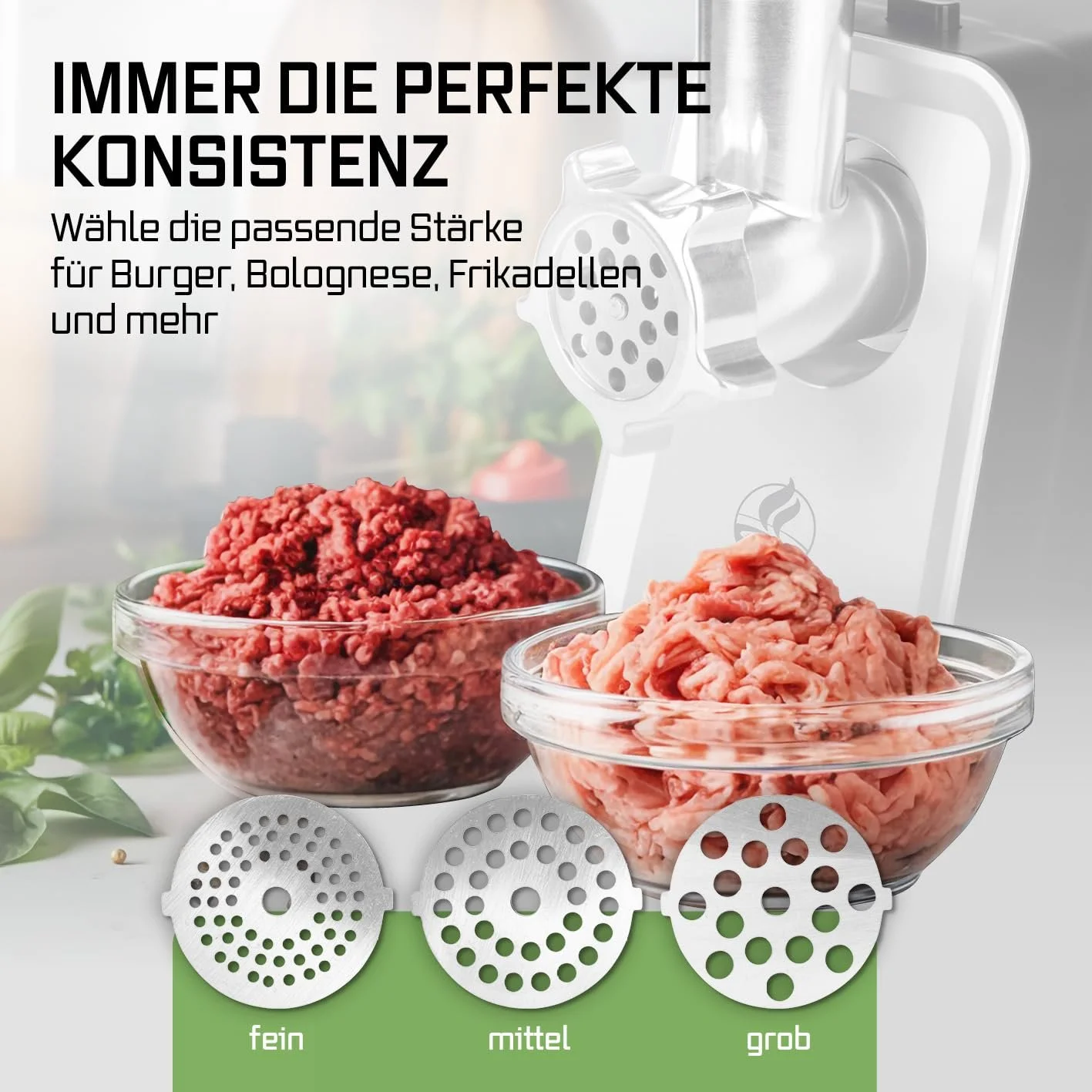Электрическая мясорубка KOCHWERK 1600 W, 2000 g/min, фото №4 Электрическая мясорубка KOCHWERK 1600 W, 2000 g/min, фото №4