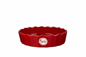 Круглая форма для запекания Sallys Stoneware 24.5 см, устойчивая к царапинам, красный ампир - Фото 1