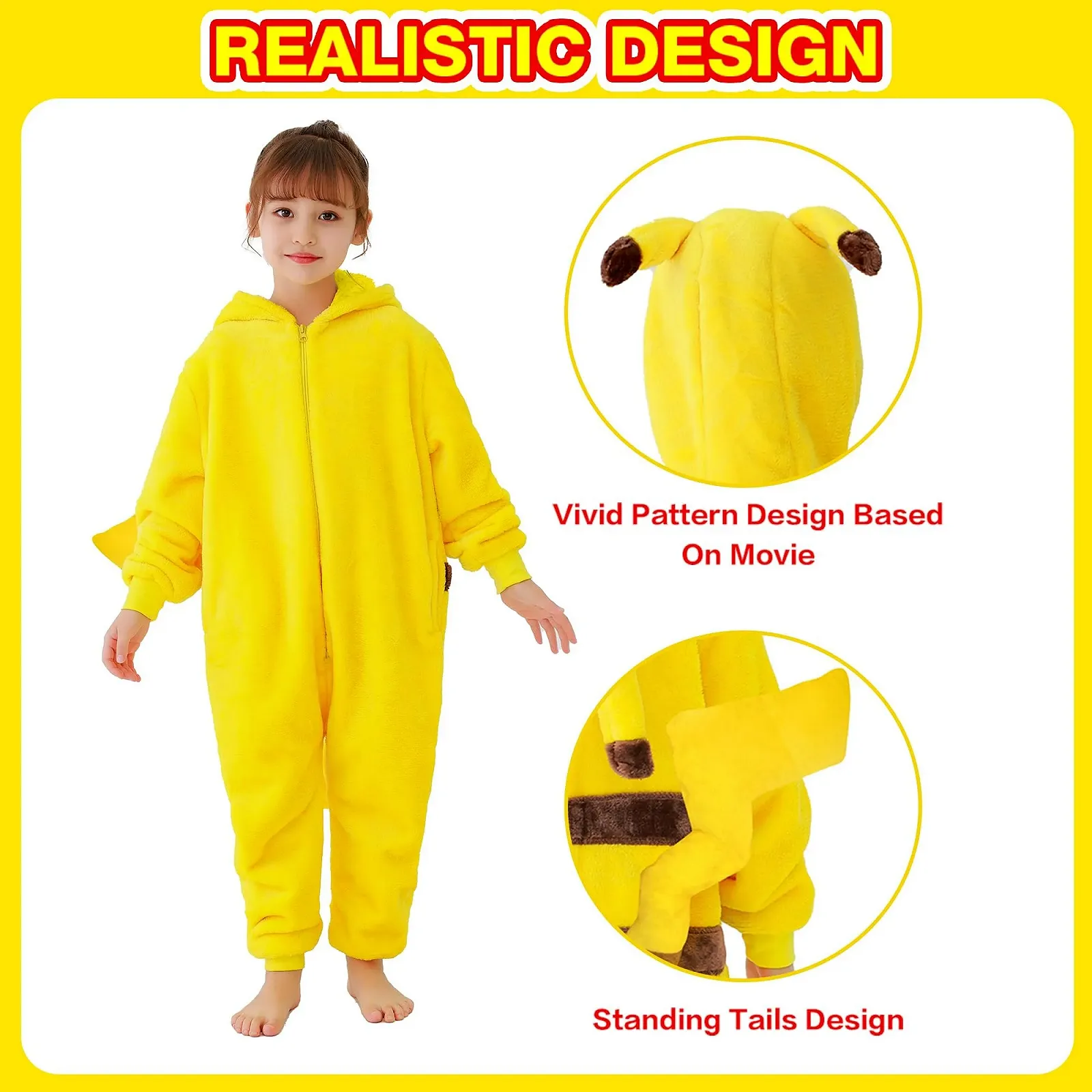 Пижама Udekit Комбинезон с мультяшным стоячим хвостом, пижамный комбинезон, фото №4