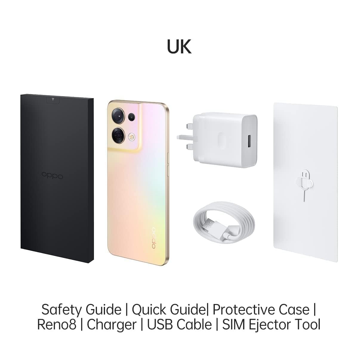 Смартфон OPPO Reno8 5G 6.4" 90Hz AMOLED 8/256GB 50MP Dimensity 1300 4500mAh 80W Shimmer Gold, фото №8