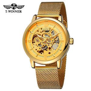 Годинник Forsining 8173 Gold-Gold Mesh - Фото 1