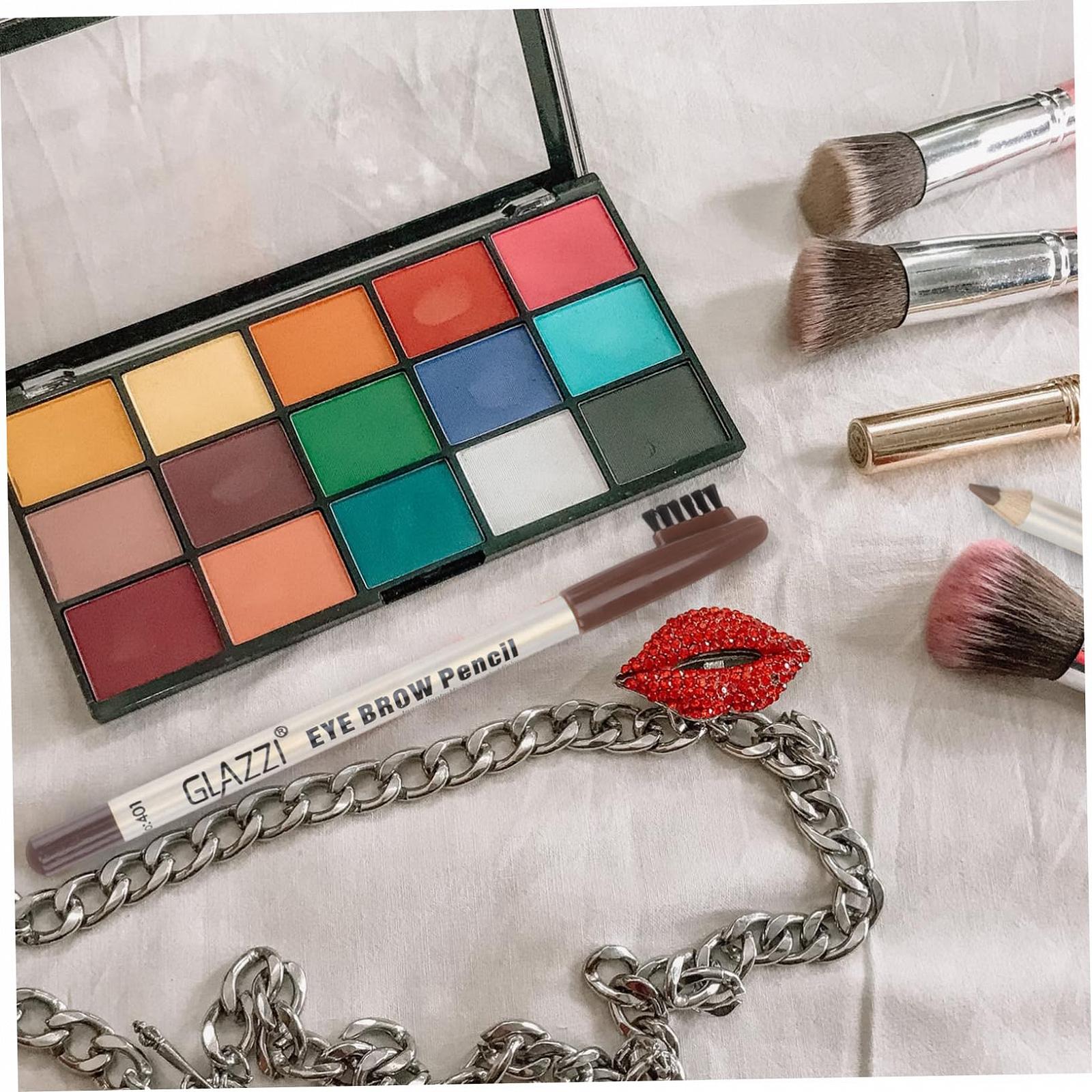 Олівець для брів Minkissy з пензлем 12 шт., фото №3