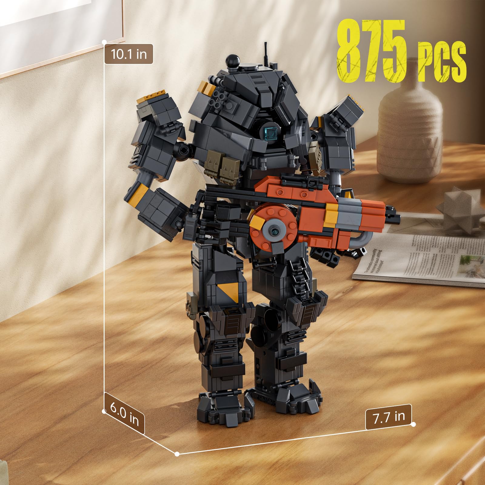 Набор Millionspring Titan Mecha Robot Building Blocks Set 875 деталей, фото №6