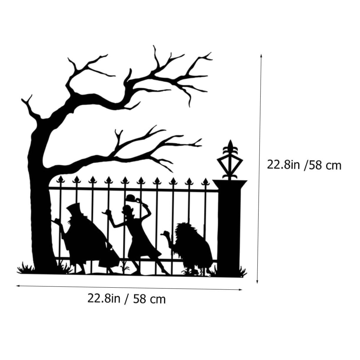 Наклейки на стену HOMSFOU Halloween Самоклеящиеся Черный, фото №2