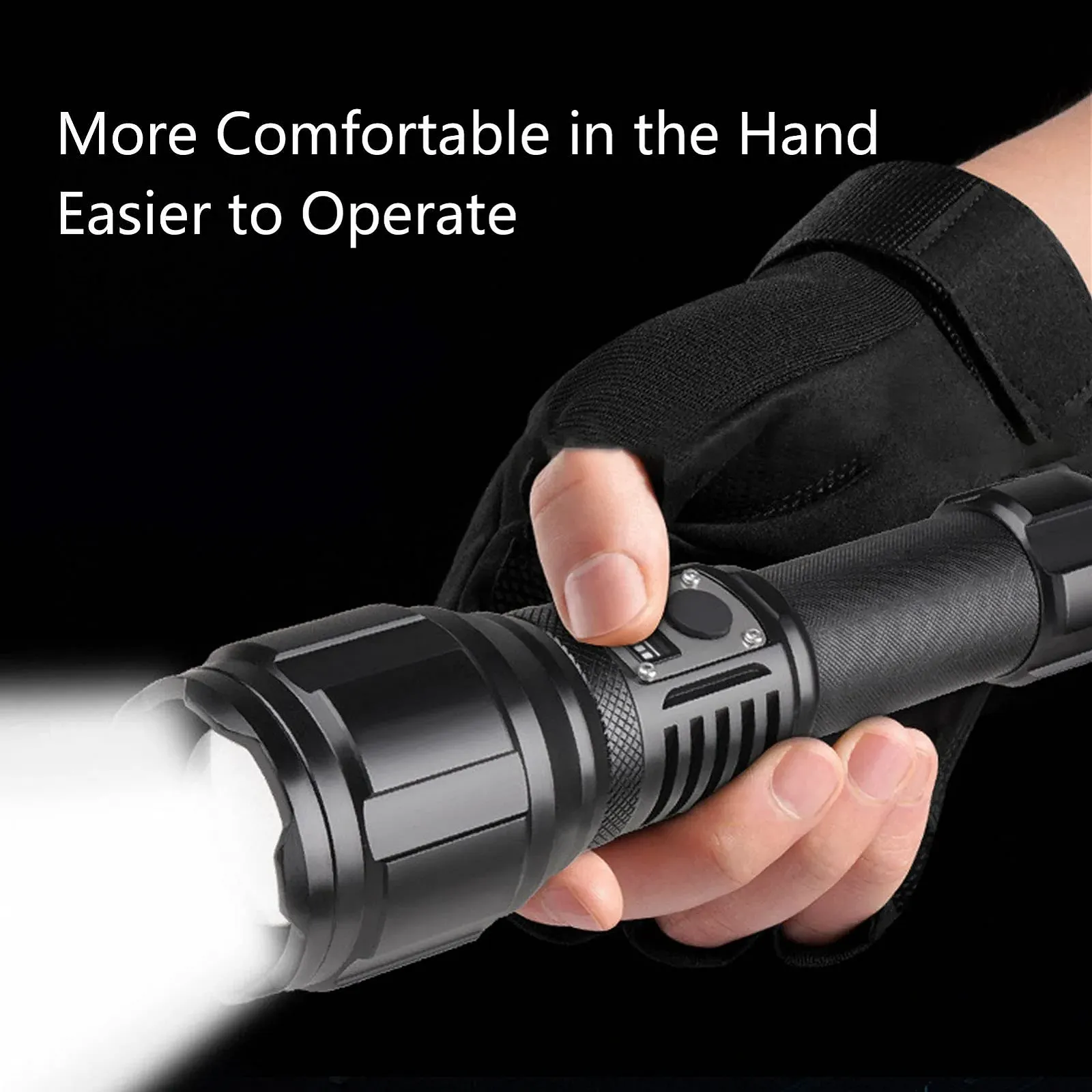 Ліхтар LED Type C Ручний Регульований Фокус 5 Режимів Чорний, фото №8