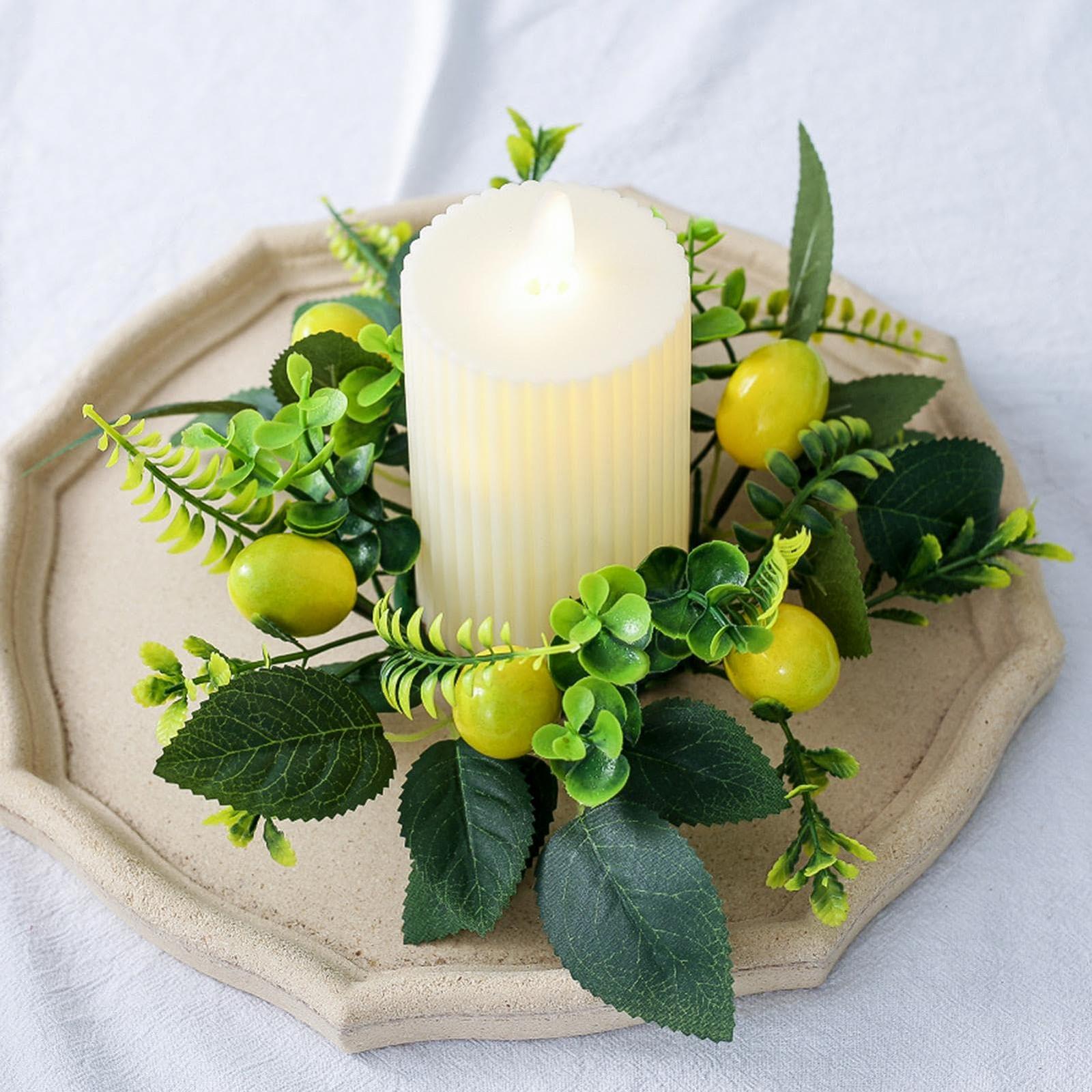 Подсвечник Lemon Wreath Artificial Candle Holder, фото №2