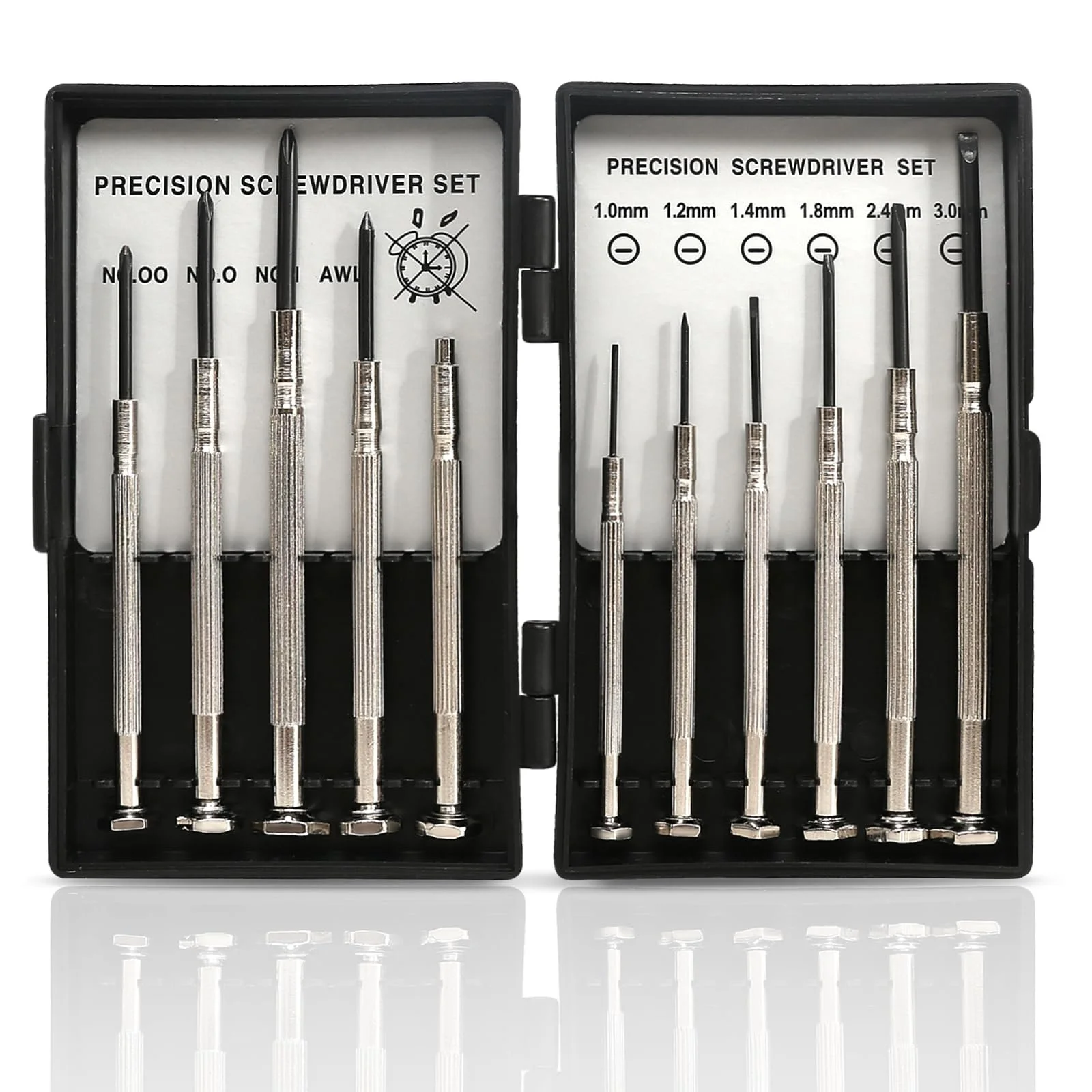 Набір викруток прецизійних 11 предметів для ремонту годинників та окулярів Mini Mechanic, фото №1