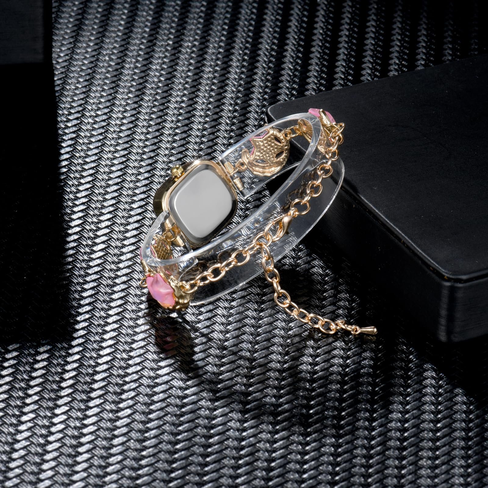 Годинник жіночий прямокутний JewelryWe Набір, фото №3