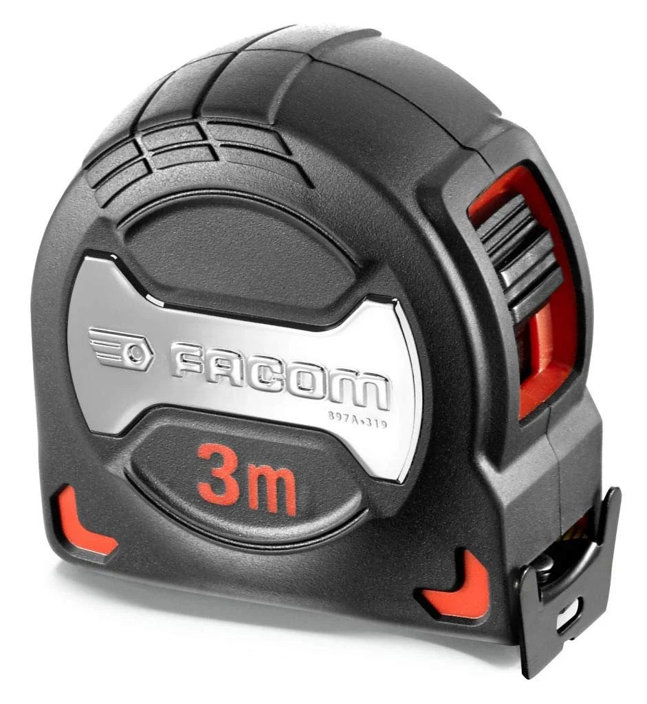 Рулетка Facom Grip Series 3 м Чорний, фото №1