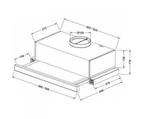 Вытяжка телескопическая Eleyus STORM G 700 LED SMD 60 BL, фото №9 Вытяжка телескопическая Eleyus STORM G 700 LED SMD 60 BL, фото №9