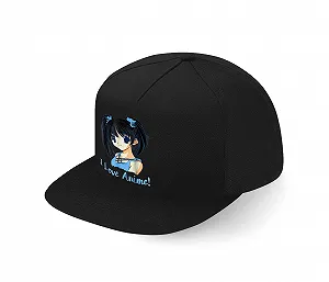 Кепка снепбек I Love Anime Japanese Girl с плоским козырьком - Фото 1