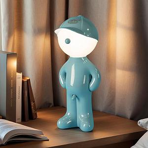 Настільна лампа Umikk Creative A Little Shy Man світлодіодна креативна з абажуром Синій - Фото 1
