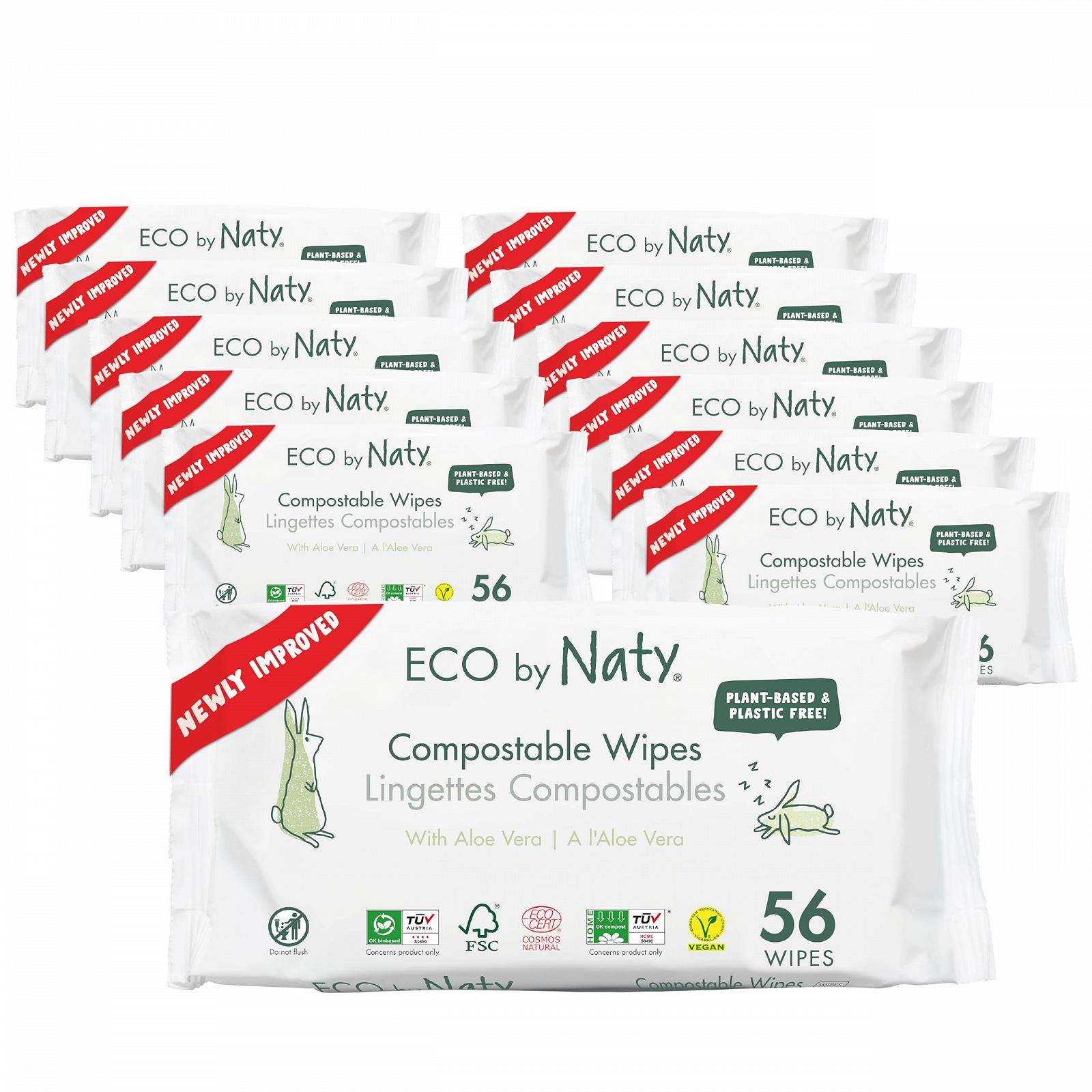 Влажные салфетки Naty by Nature Babycare Eco 672 шт., фото №1