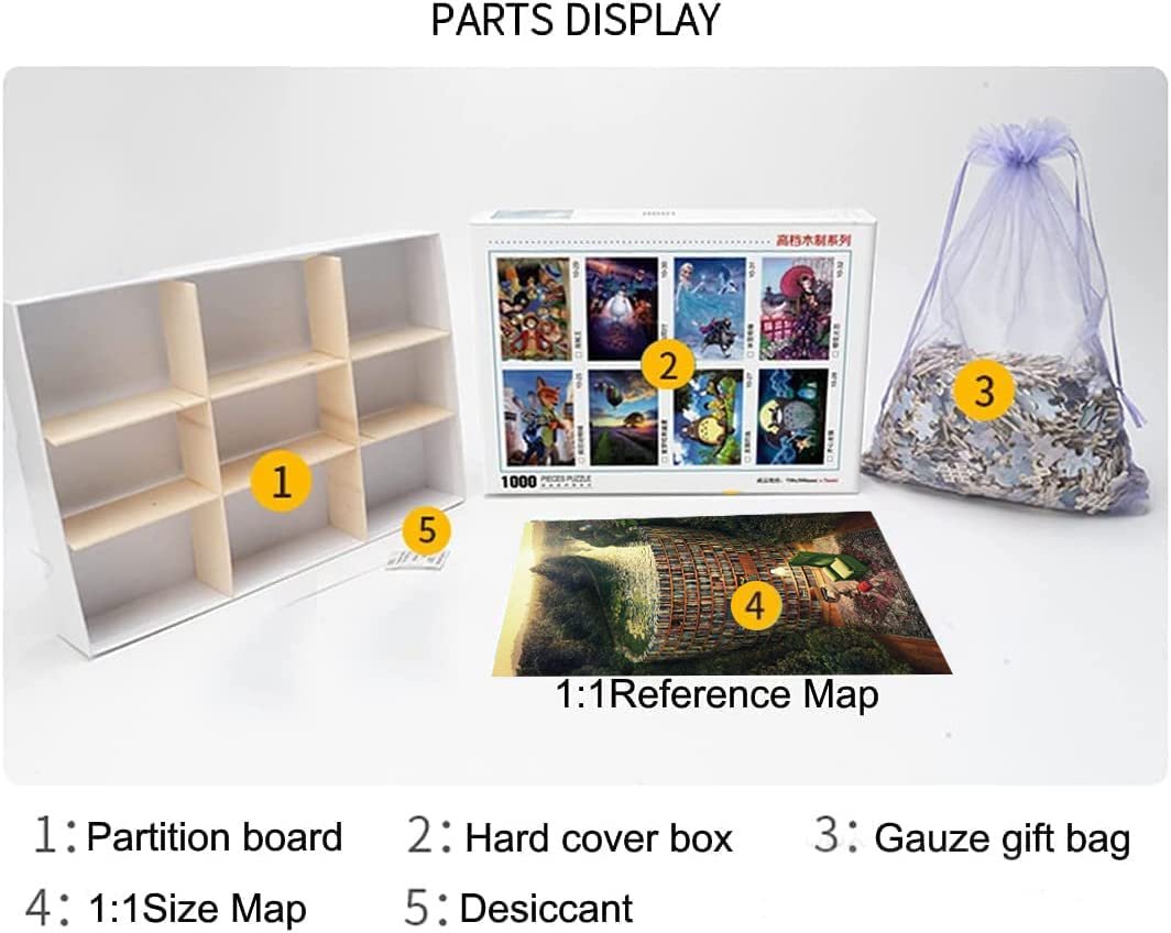 Пазл деревянный Bookshelf Channel 1000 деталей 75 x 50 см, фото №3