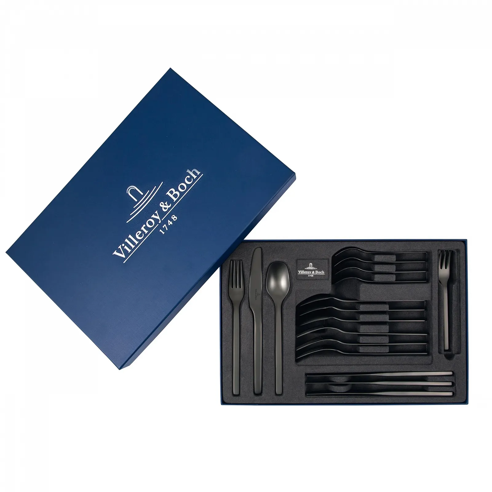 Набір столових приборів Villeroy & Boch Manufacture, 20 предметів, для 4 осіб, чорний, фото №1 Набір столових приборів Villeroy & Boch Manufacture, 20 предметів, для 4 осіб, чорний, фото №1