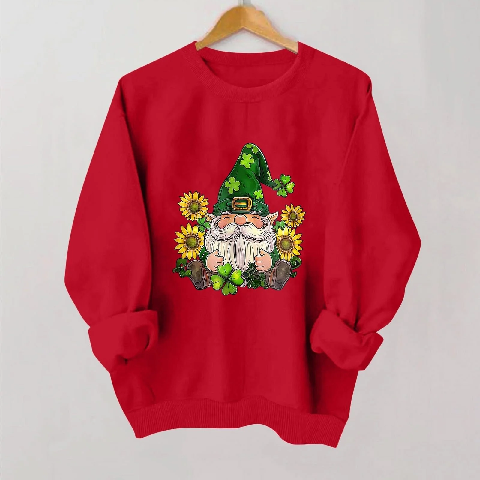 Толстовка HUIFUAO День Святого Патрика Женский свитшот Ирландский трилистник для женщин Гномы Длинный рукав Толстовка с капюшоном Свитер с клевером для женщин, фото №2 Толстовка HUIFUAO День Святого Патрика Женский свитшот Ирландский трилистник для женщин Гномы Длинный рукав Толстовка с капюшоном Свитер с клевером для женщин, фото №2