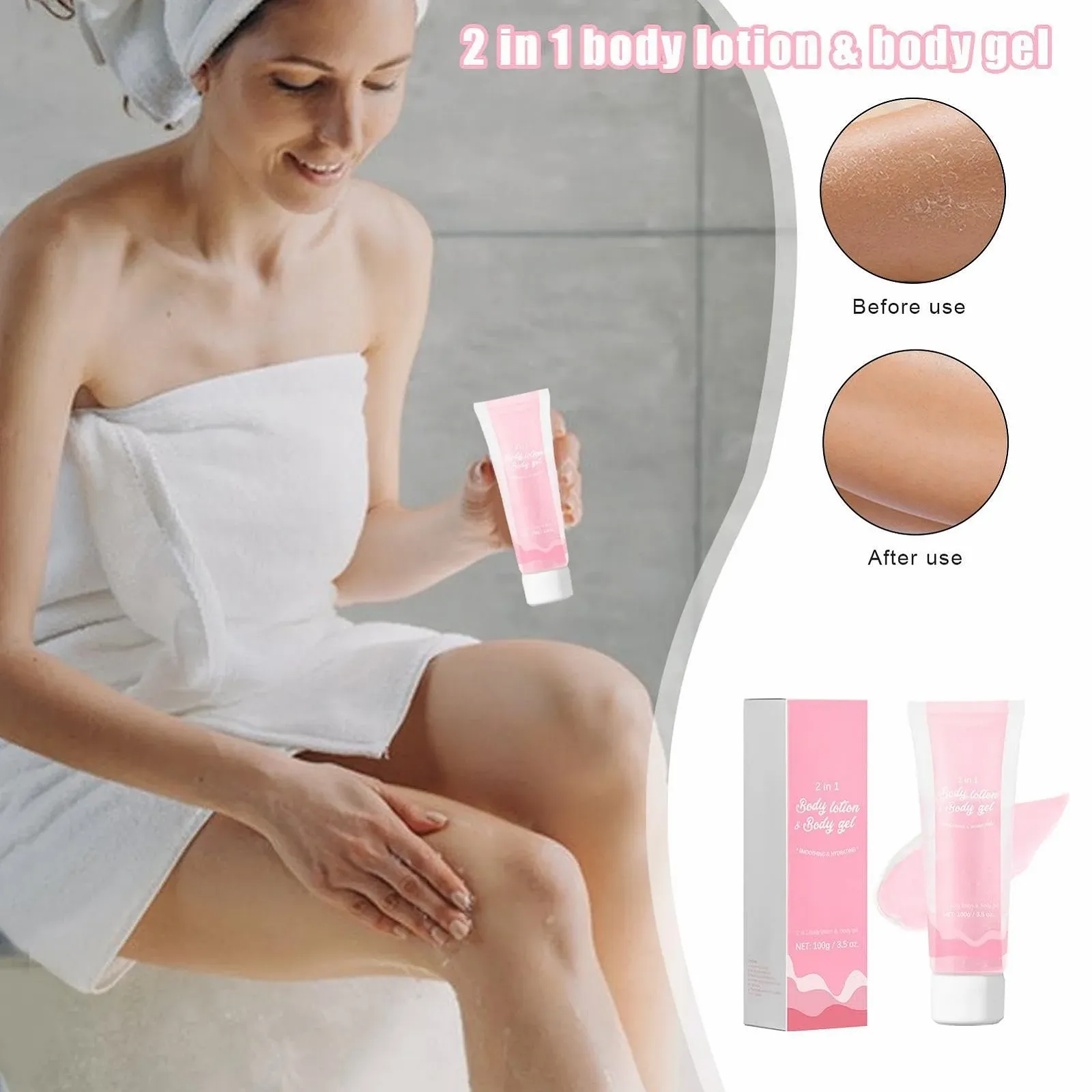 Гель-лосьйон для тіла зволожувальний 2 в 1 - лосьйон для сухої шкіри, заспокійливий лосьйон, зволожувальне відновлення, фото №2 Гель-лосьйон для тіла зволожувальний 2 в 1 - лосьйон для сухої шкіри, заспокійливий лосьйон, зволожувальне відновлення, фото №2