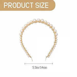 Набор из 4 женских жемчужных обручей на голову. synthetic.ua - Фото 1