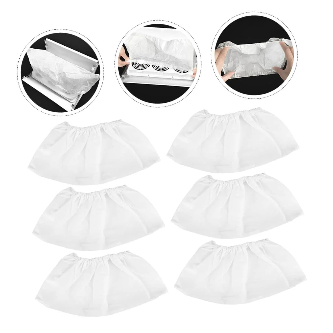 Мешок для пылесоса для маникюра Beaupretty, 6 шт., флис, белый, фото №4