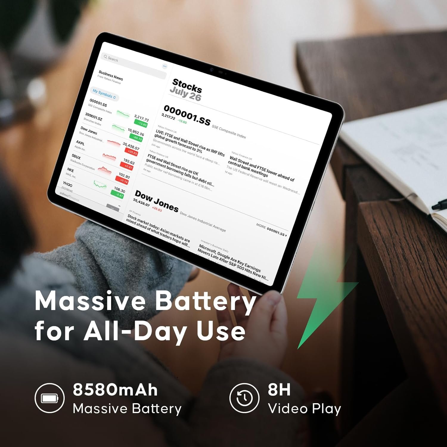 Планшет 10.1" WQHD DOOGEE T30Pro 8/256ГБ 4G 2-SIM 8 ядер Android 13 8590 mAh Сірий, фото №6