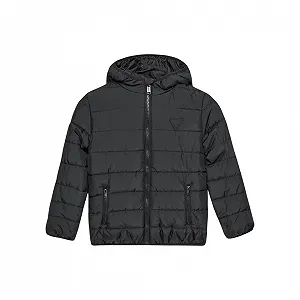 Куртка з капюшоном Guess H4BJ10 WCFM0 JBLK Чорний - Фото 1