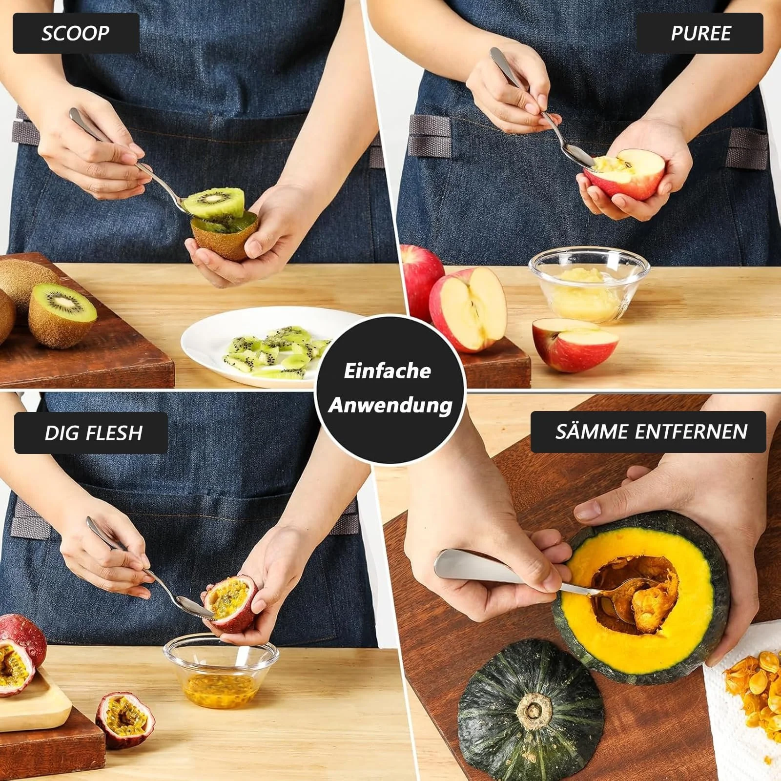 Ложка для грейпфрута Grapefruit Spoon, 2 фруктові виделки, інструмент для чищення апельсинів, фото №6 Ложка для грейпфрута Grapefruit Spoon, 2 фруктові виделки, інструмент для чищення апельсинів, фото №6