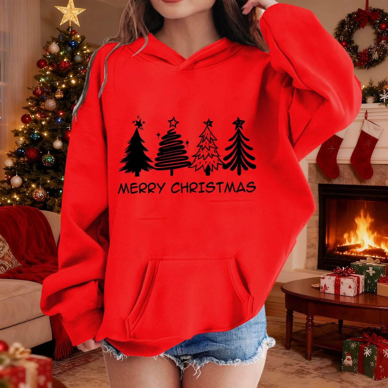 Худи с принтом оленя, фото №3