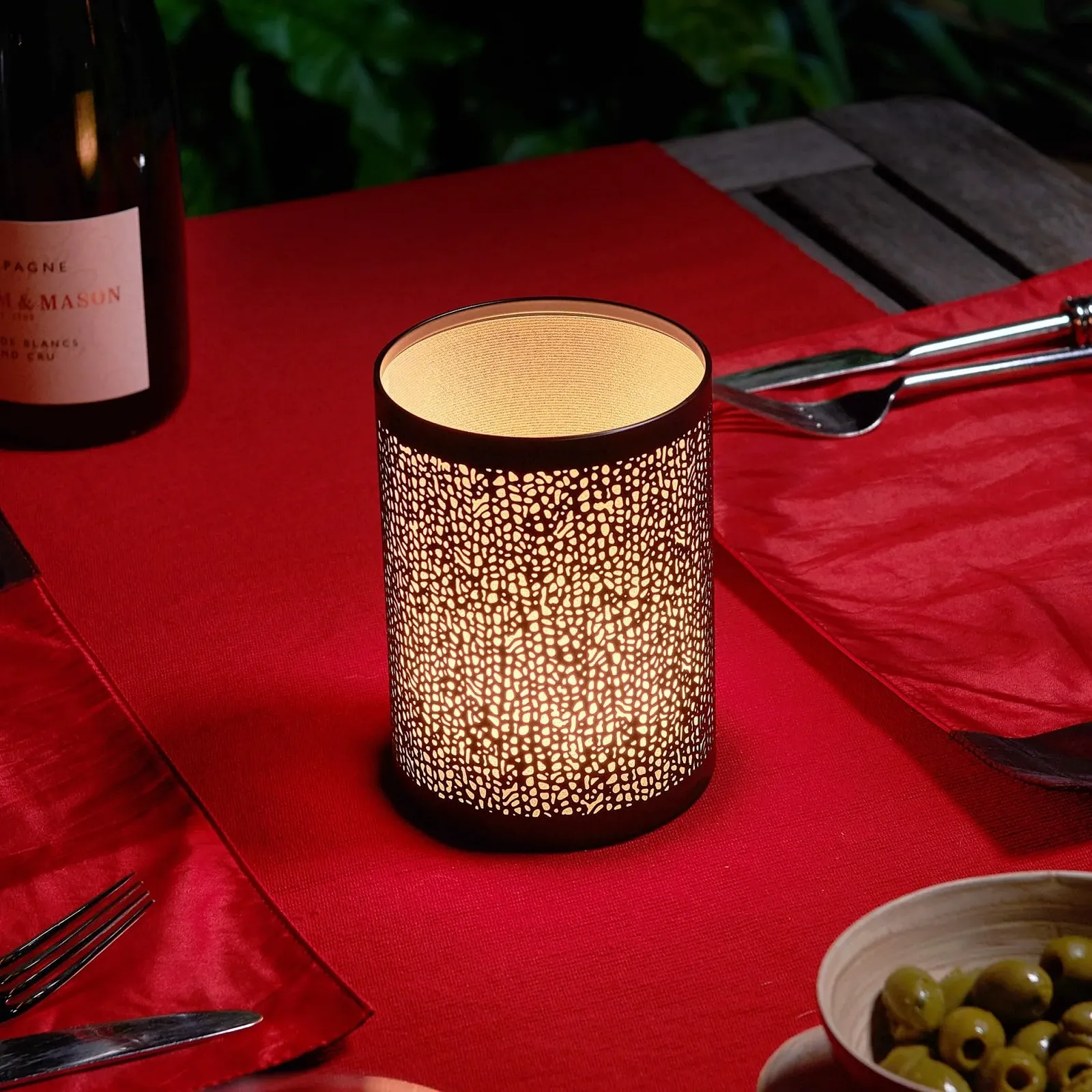 Настільна лампа Omniance Seraphine LED Акумуляторна Бездротова з пультом ДК Чорна 1 лампа 1 джерело світла, фото №1