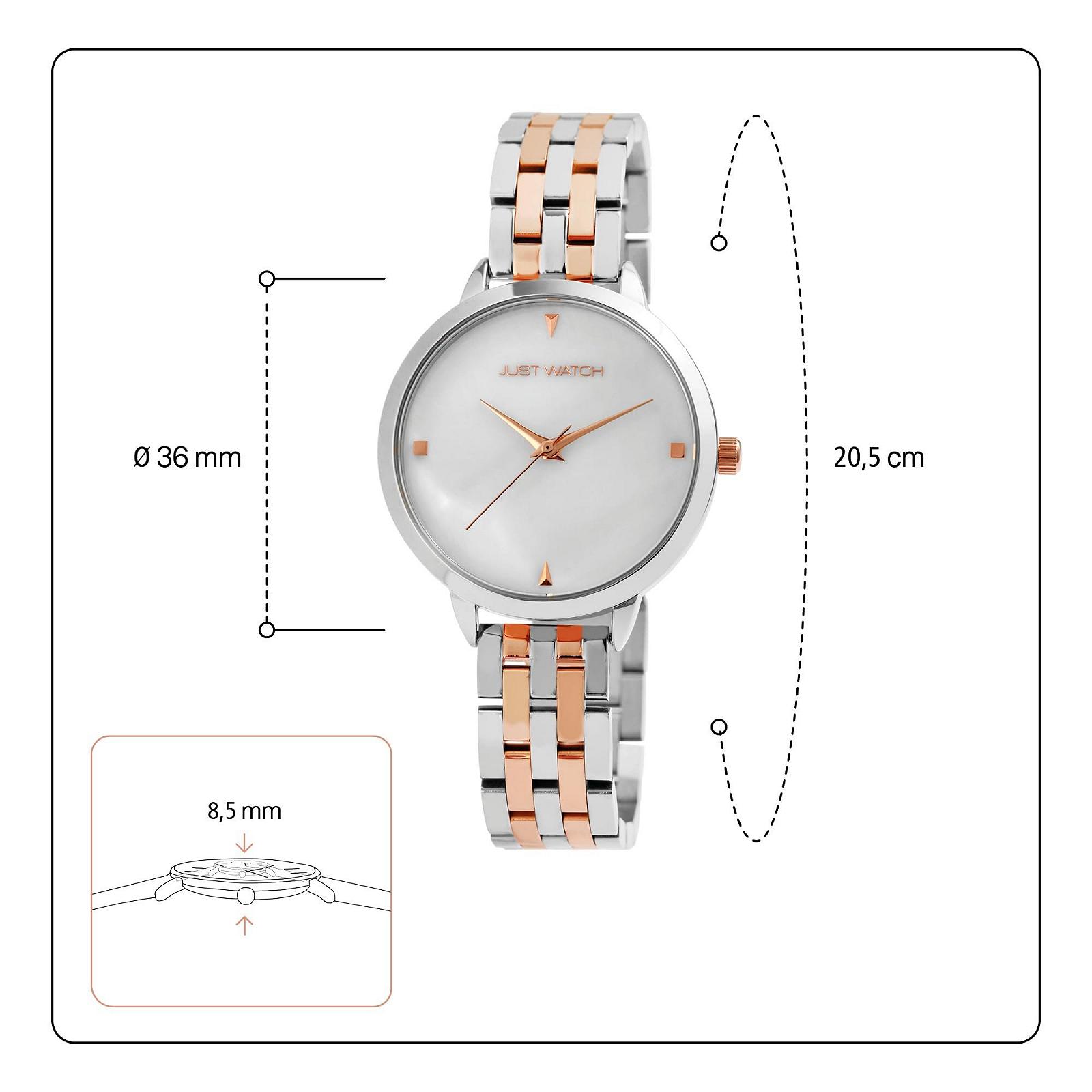 Жіночий годинник Just Watch, нержавіюча сталь, браслет, перламутровий циферблат, 20.5 см, діаметр 36 мм, фото №4 Жіночий годинник Just Watch, нержавіюча сталь, браслет, перламутровий циферблат, 20.5 см, діаметр 36 мм, фото №4
