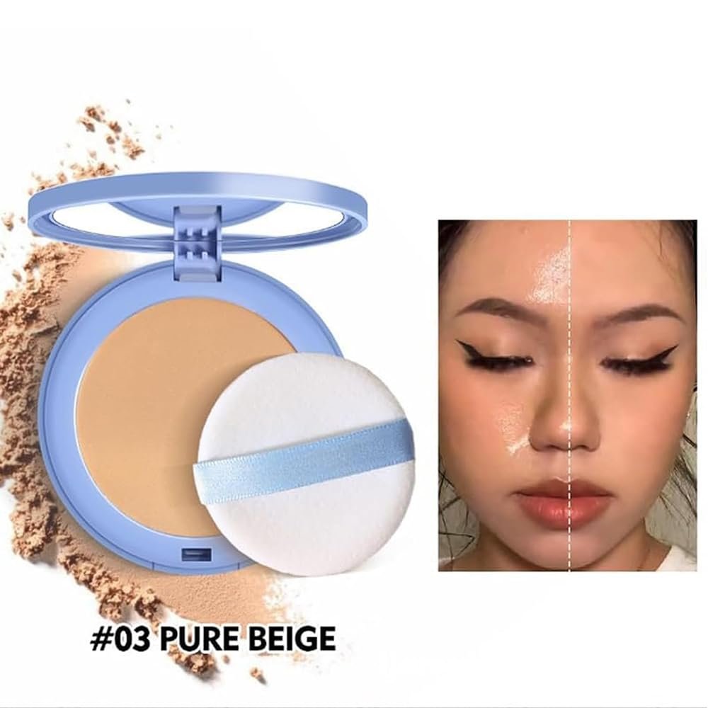 Пудра GAGK Matte Perfection прессованная, матирующая Natural Beige, фото №6
