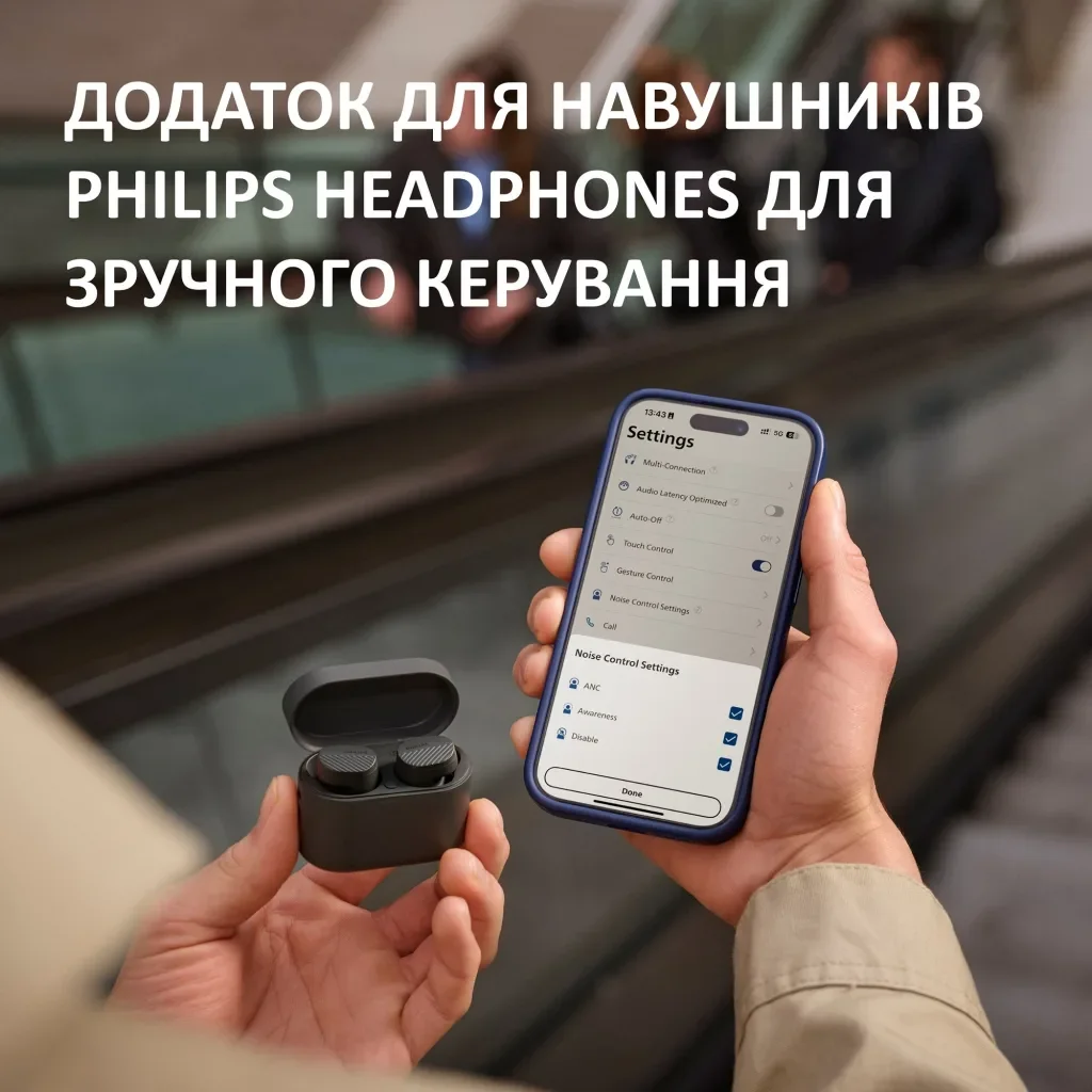 Наушники Philips TAT5000BK/00 Wireless Black (TAT5000BK/00), фото №5