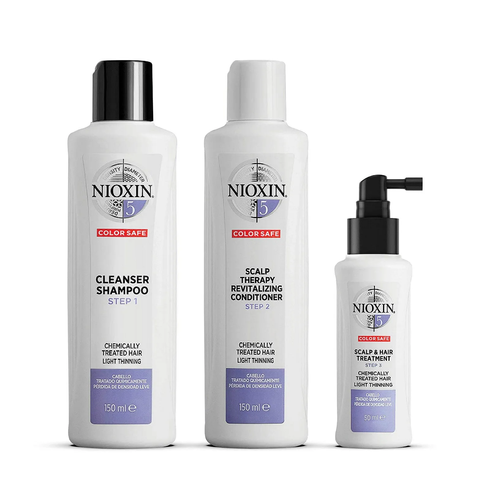 Система Nioxin 3-Piece System 5 для хімічно обробленого волосся з легким витонченням Лікування для потовщення волосся, фото №1