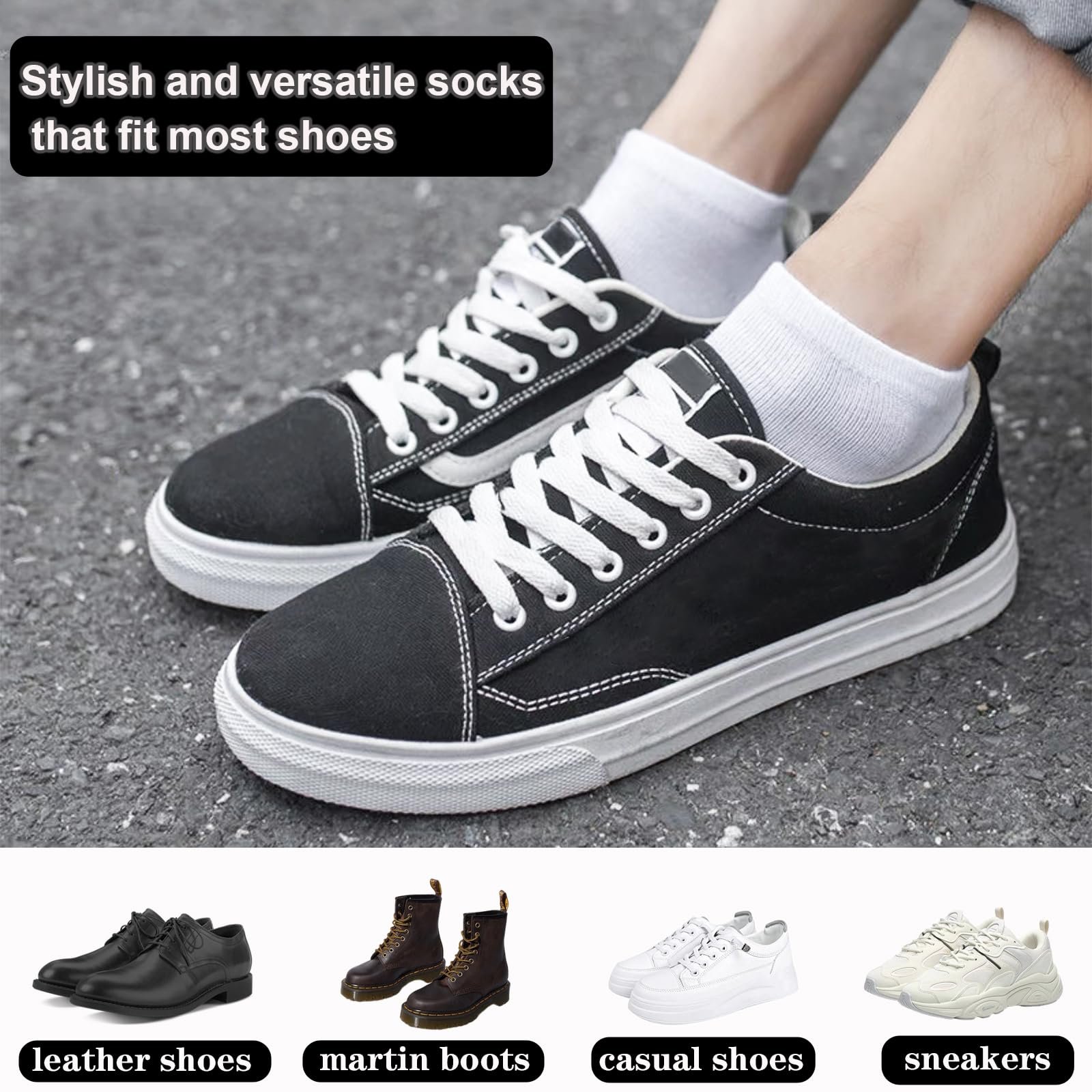 Носки KEYRI Спортивные 6 пар, носки для кроссовок, женские, низкие, унисекс, повседневные, дышащие, размер 36-40, один размер, фото №7